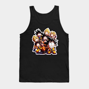 Goku group photo with his classic grin. Tank Top